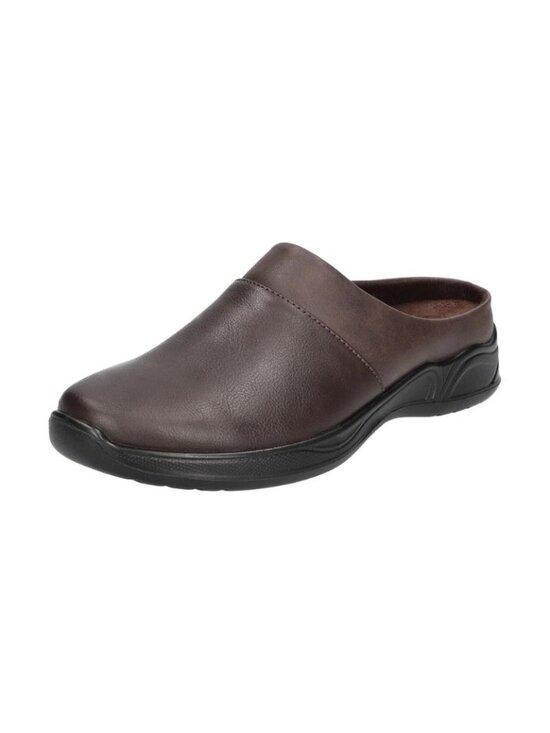 easy street Shoes - NWT Easy Street Womens Janalee Brown Faux Leather Slip-On Comfort Mules Size 8W